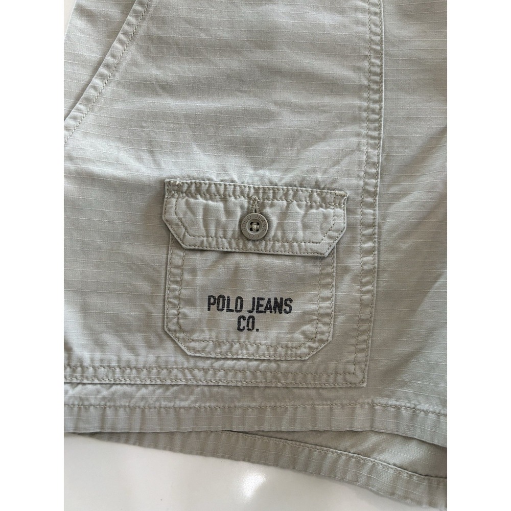 2000s khaki Ralph Lauren Polo Cargo Shorts Pockets Womens Vintage - Picture 3 of 8